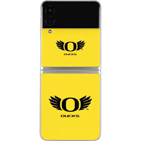 University of Oregon Ducks Yellow Galaxy Z Flip3 5G Skin